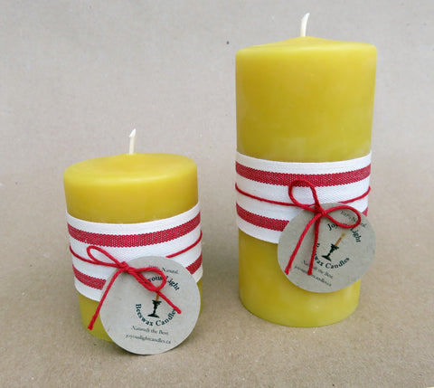 Smooth Pillar Candle - 2.5" wide x 3" tall