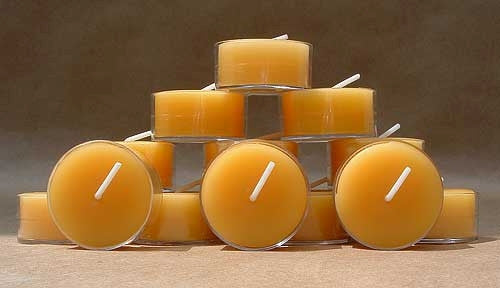 Pure beeswax tealight set of 12, eco-friendly natural lighting for home and events